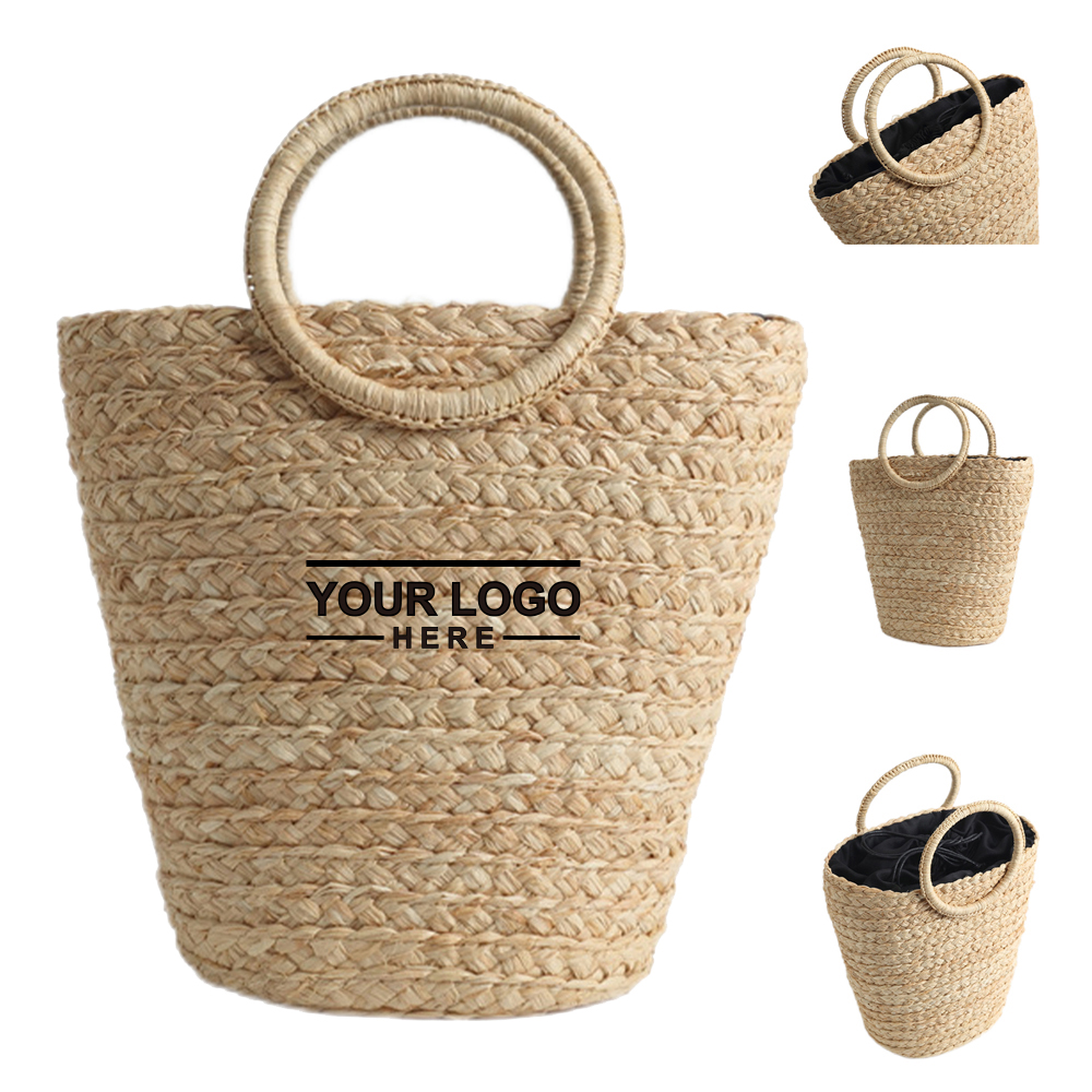 Straw Bucket Bag