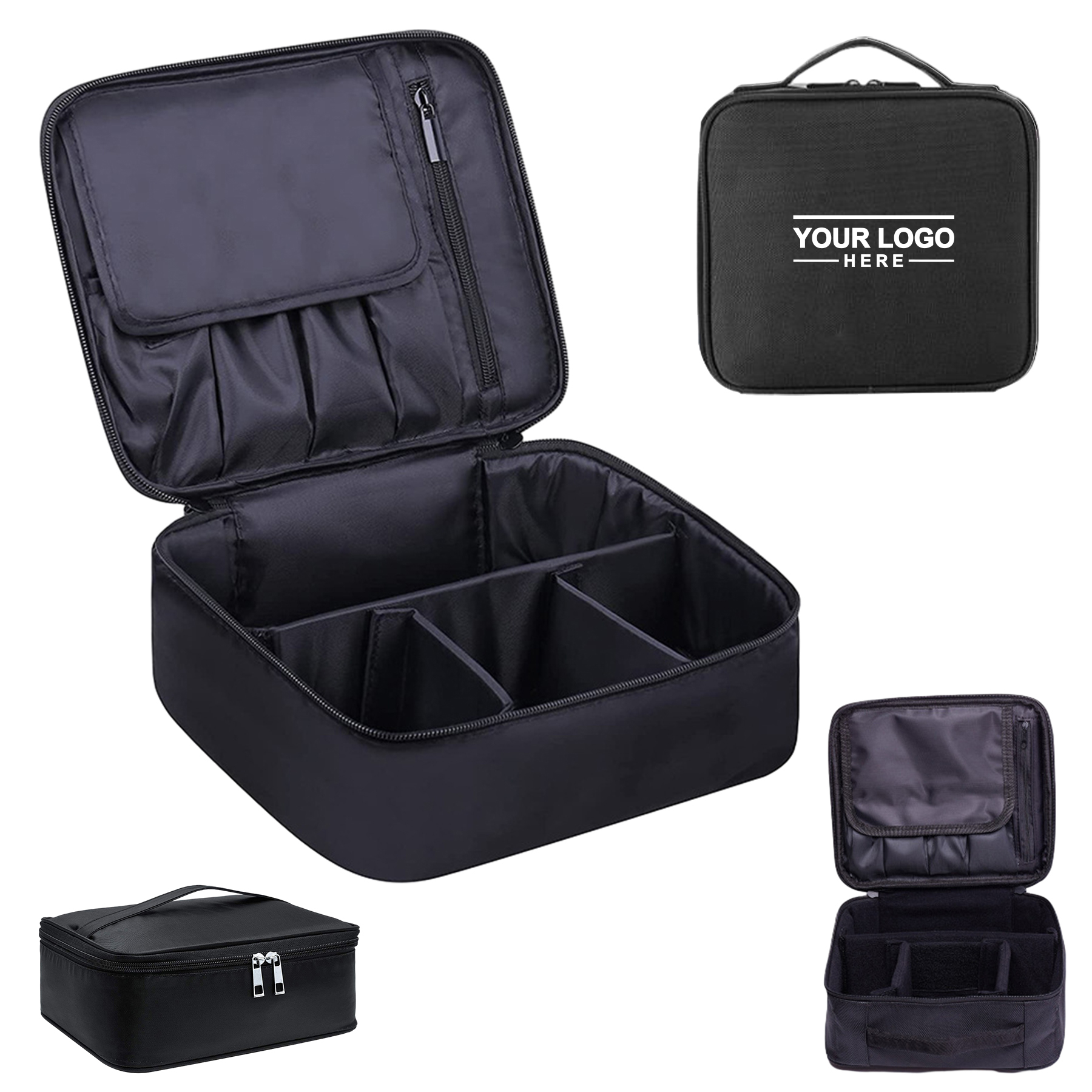 Multi-Compartment Cosmetic Bag