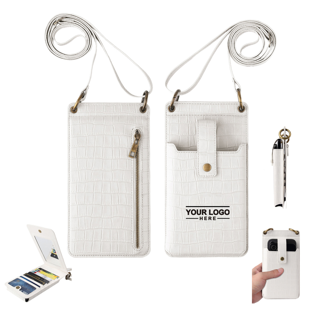 Crocodile Grain Shoulder Coin Purse Phone Bag