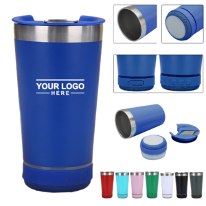 16Oz Beer Tumbler Cup W/ Smart Bluetooth Speaker