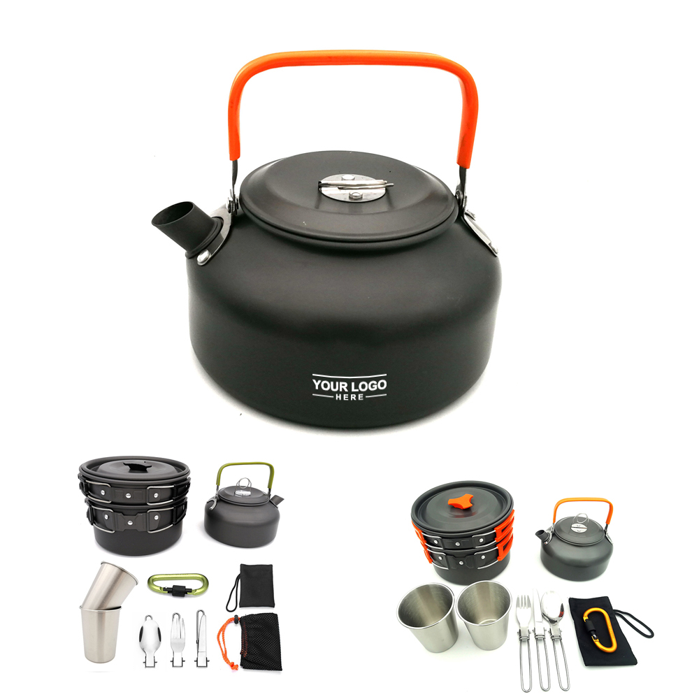 Camping Cookware Mess Kit Lightweight Pot Pan Set