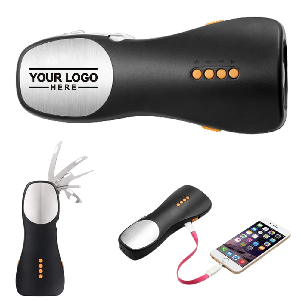 Outdoor Emergency Radio Flashlight Power Bank With Tool