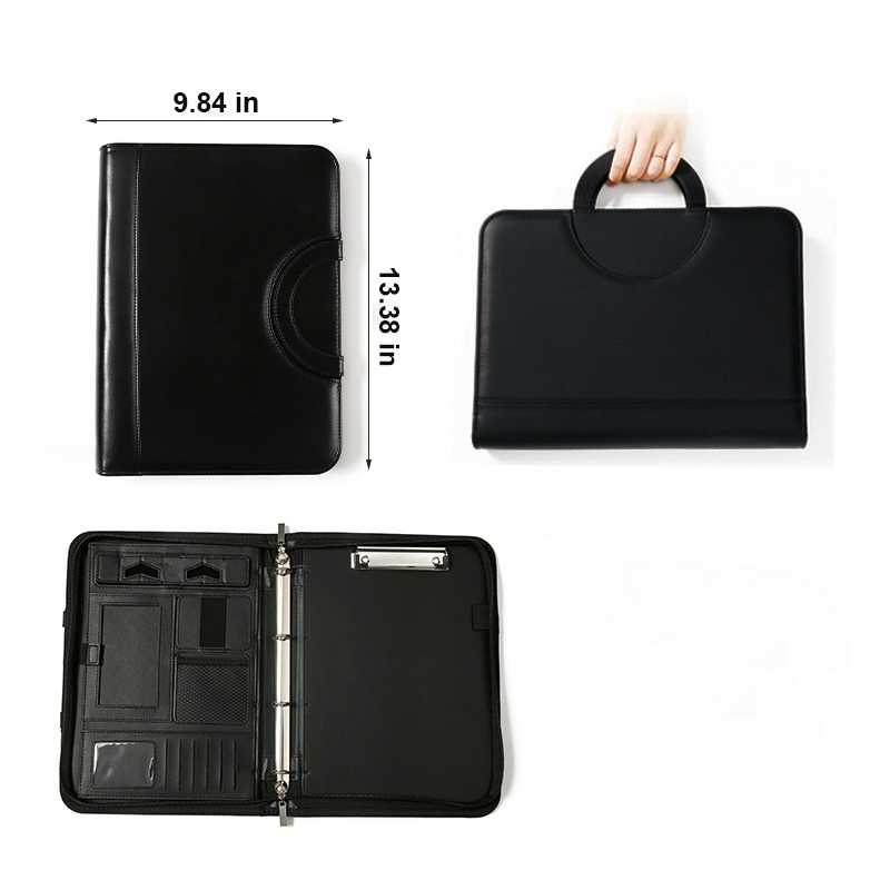 A4 Zippered Business Padfolio Folder for Professional Use