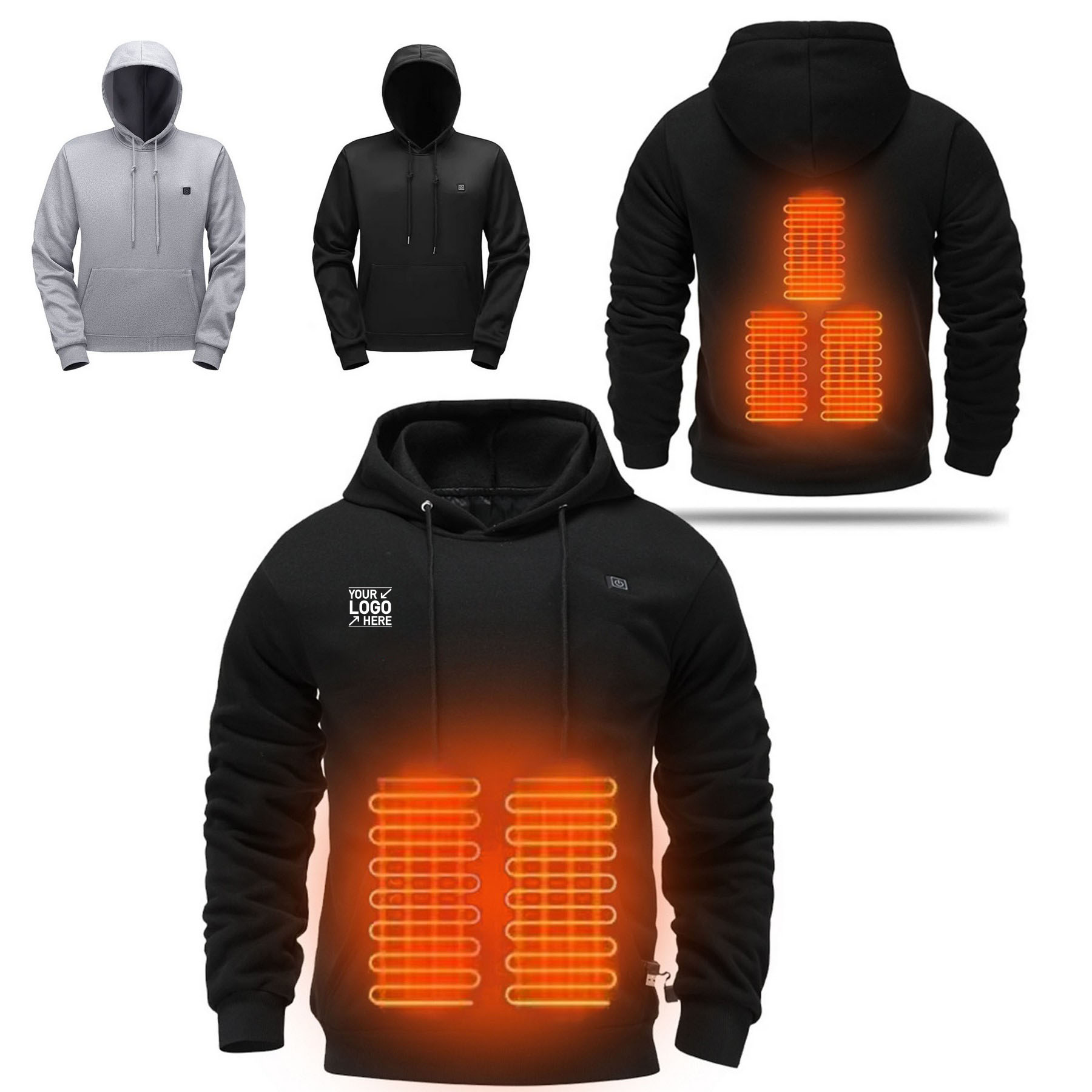 USB Heated Fleece Hoodie