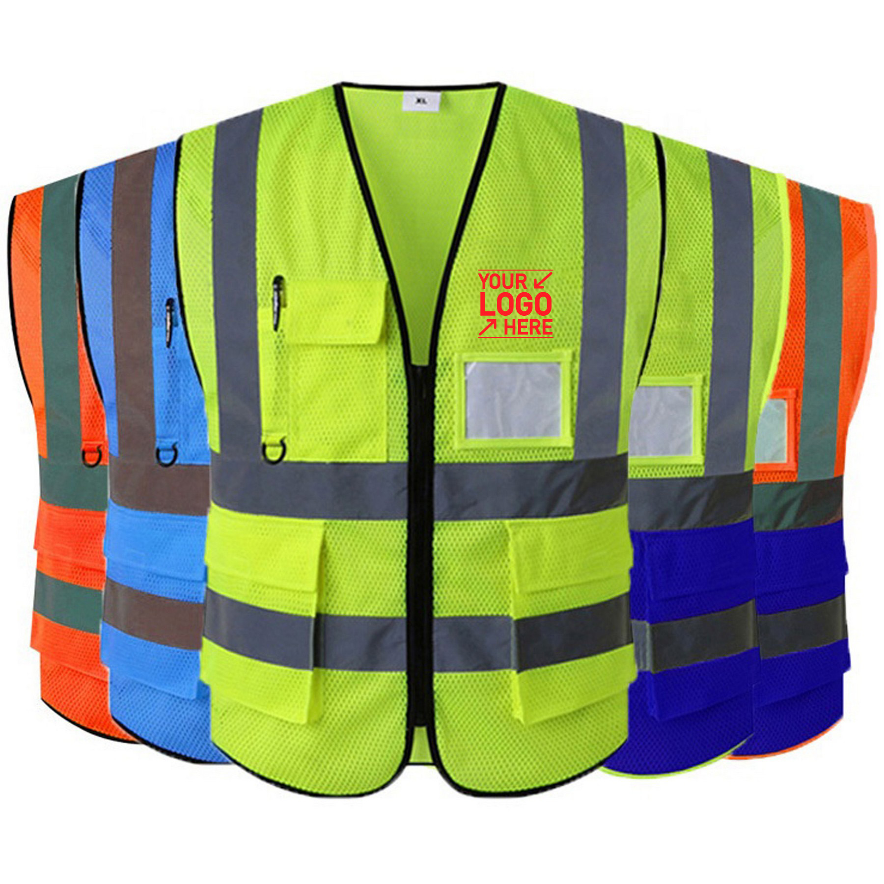 High Visibility Safety Vest with Multi Pockets