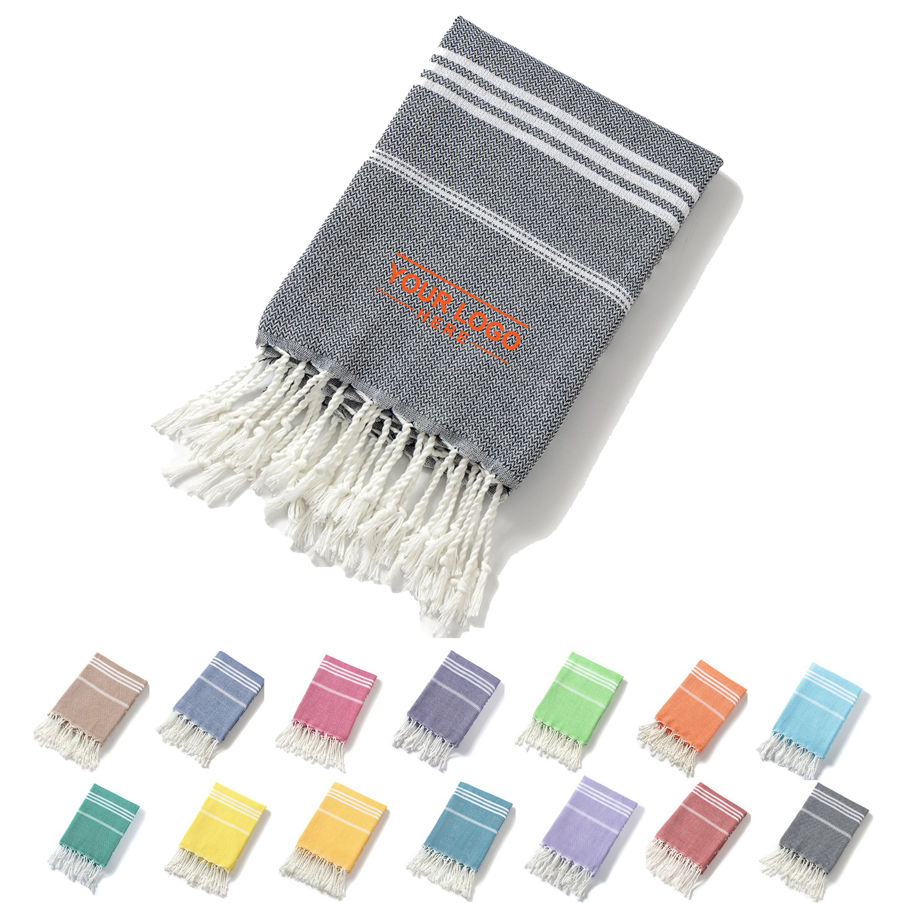 Custom Turkish Beach Towel with Fringe