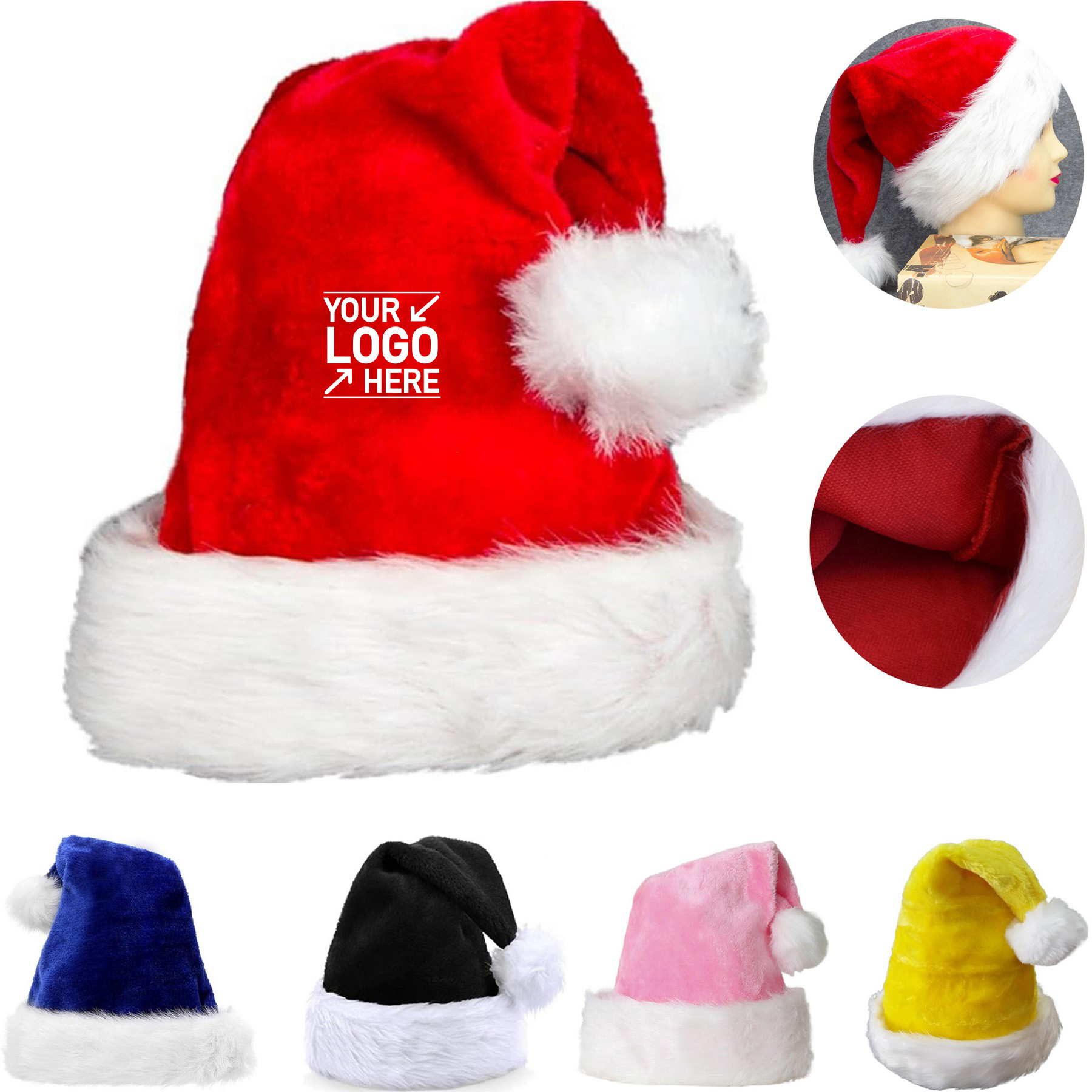 Deluxe Plush Santa Hat