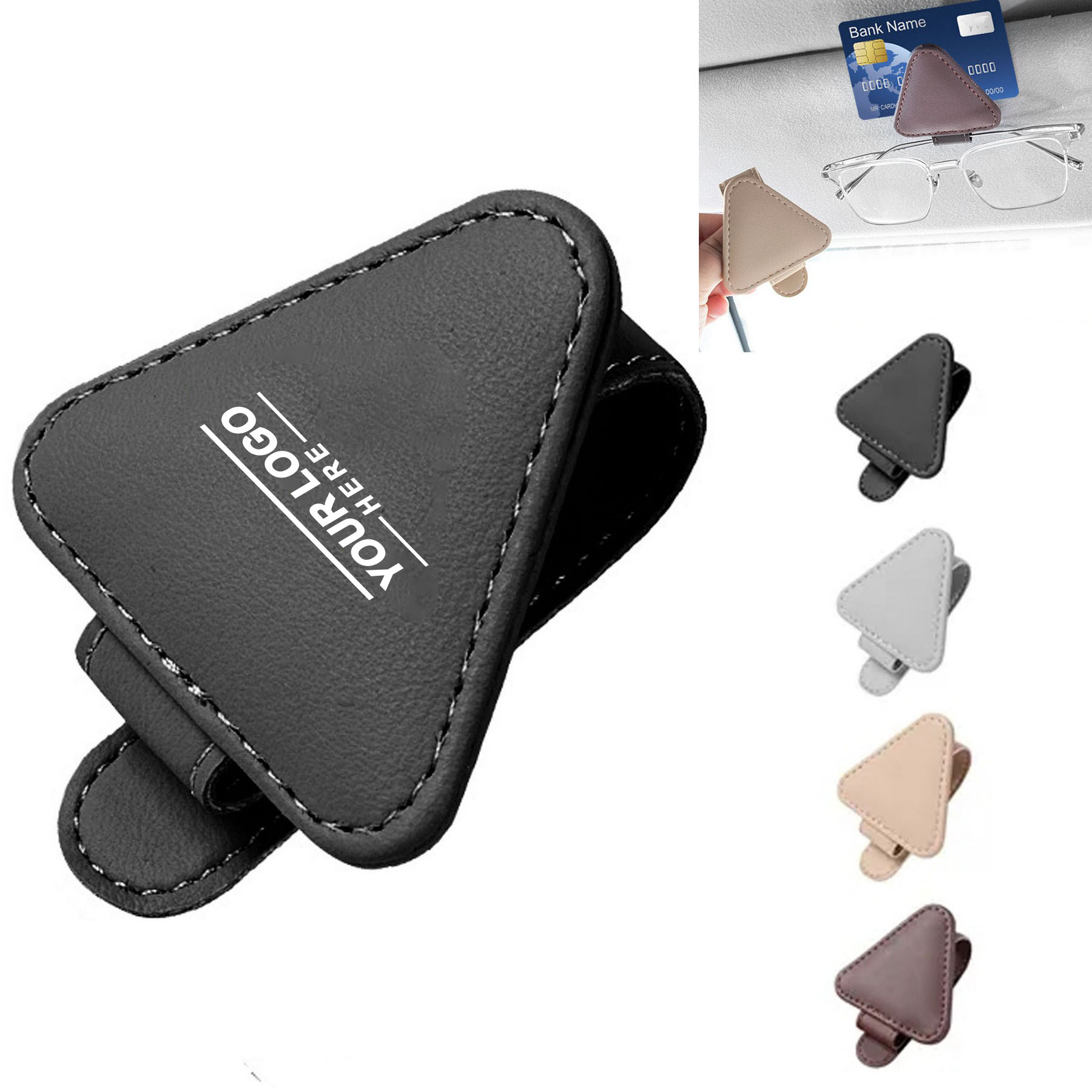 Leather Car Sunglasses Clip