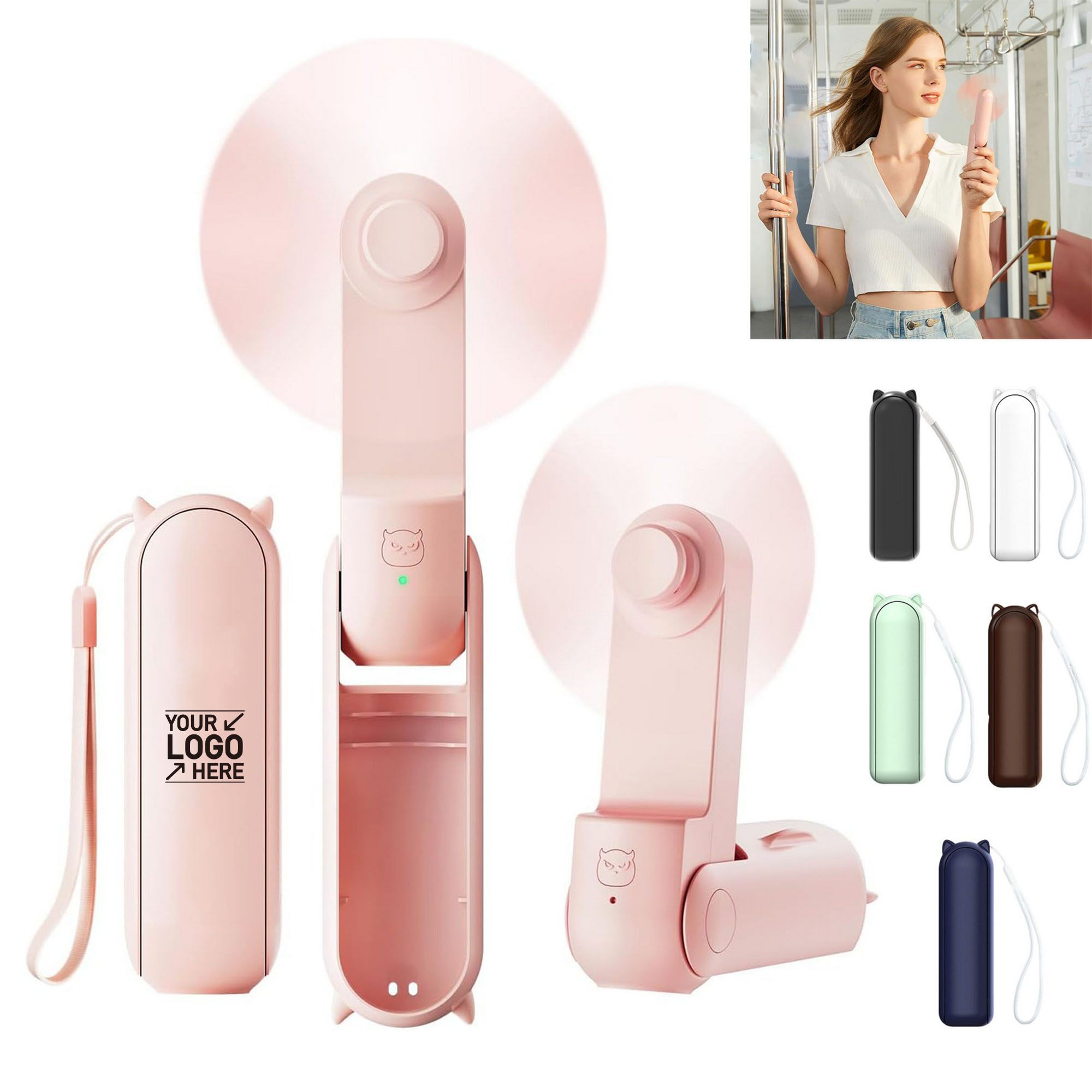 Portable USB Rechargeable Handheld Fan