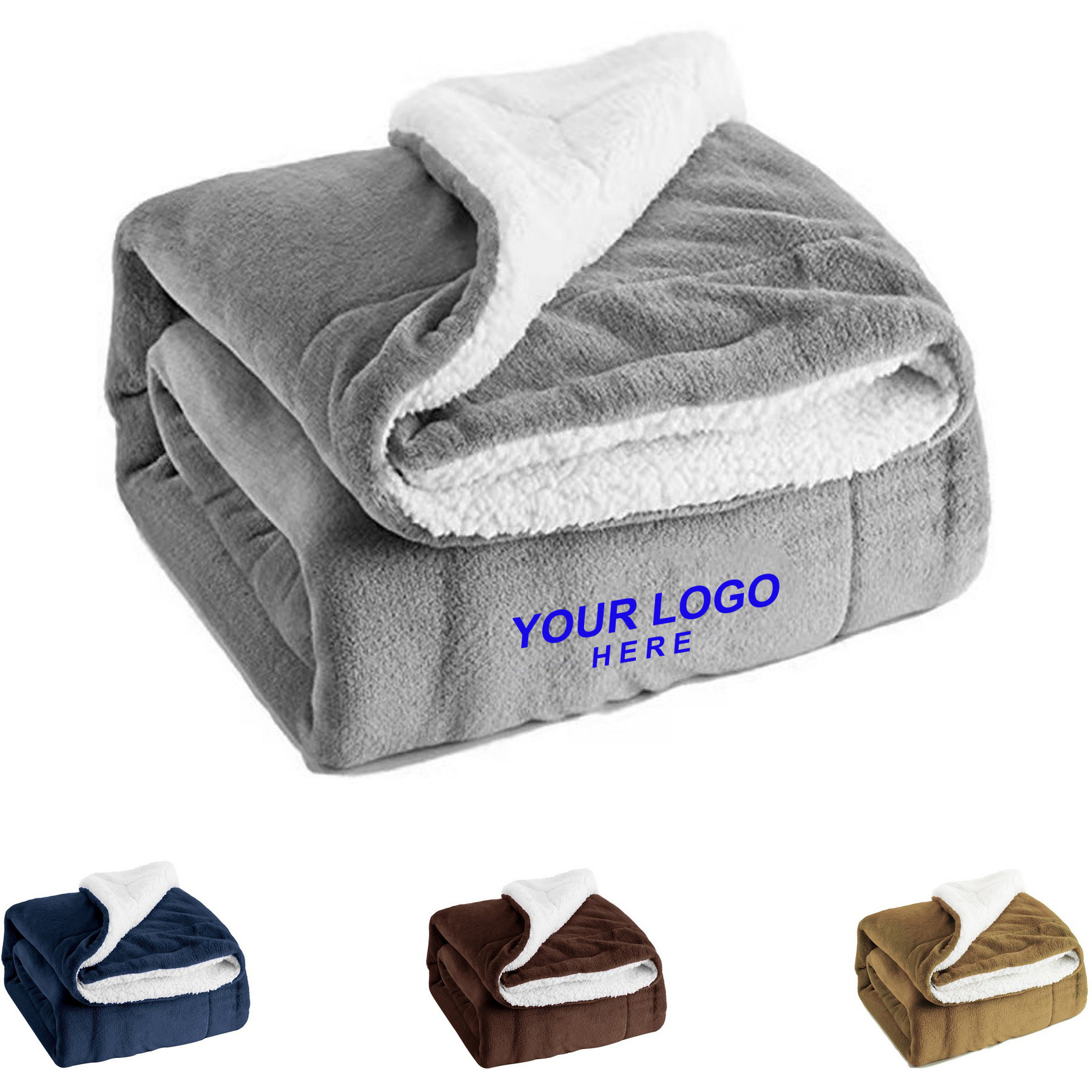 Cozy Sherpa Fleece Throw Blanket