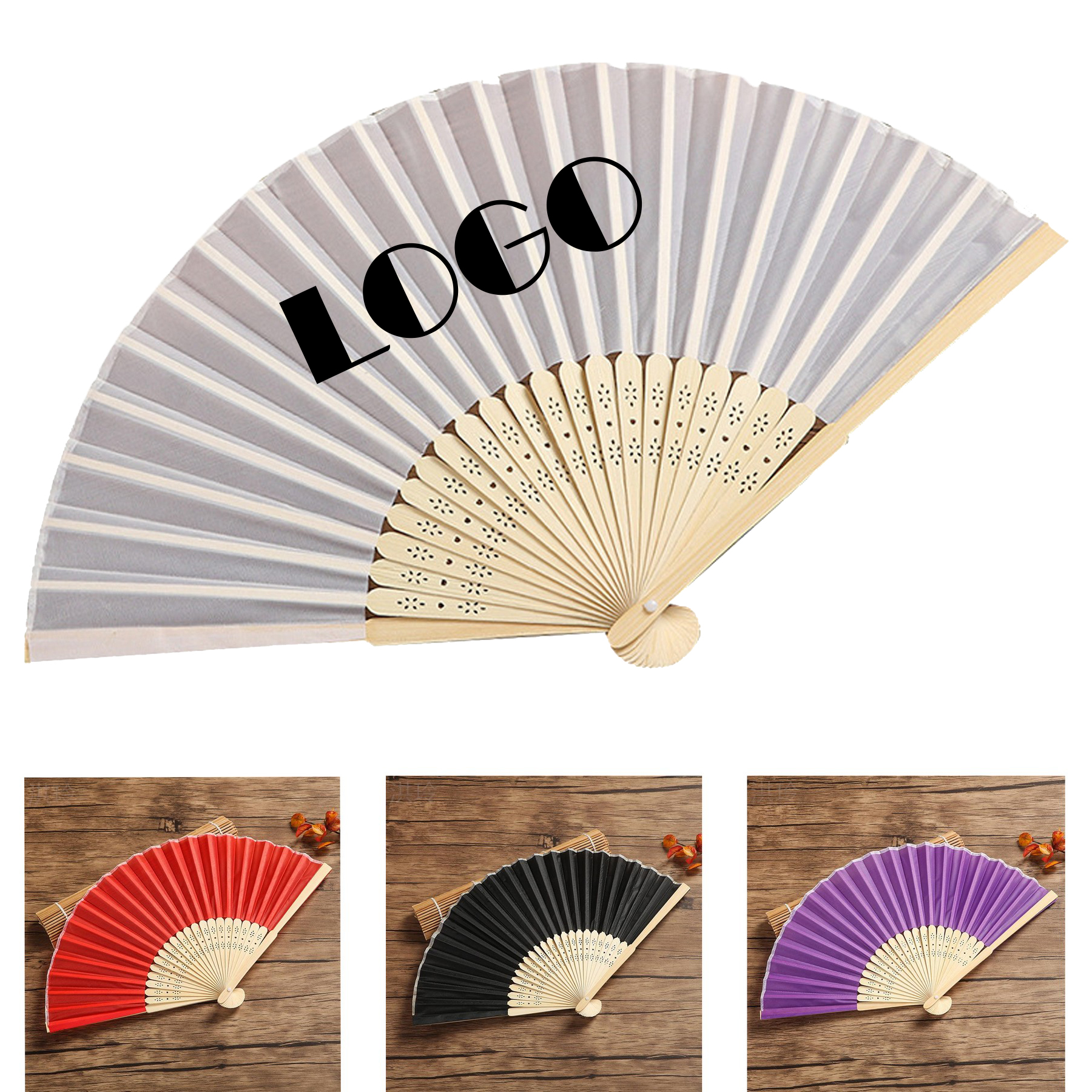 Silk Bamboo Hand Fan