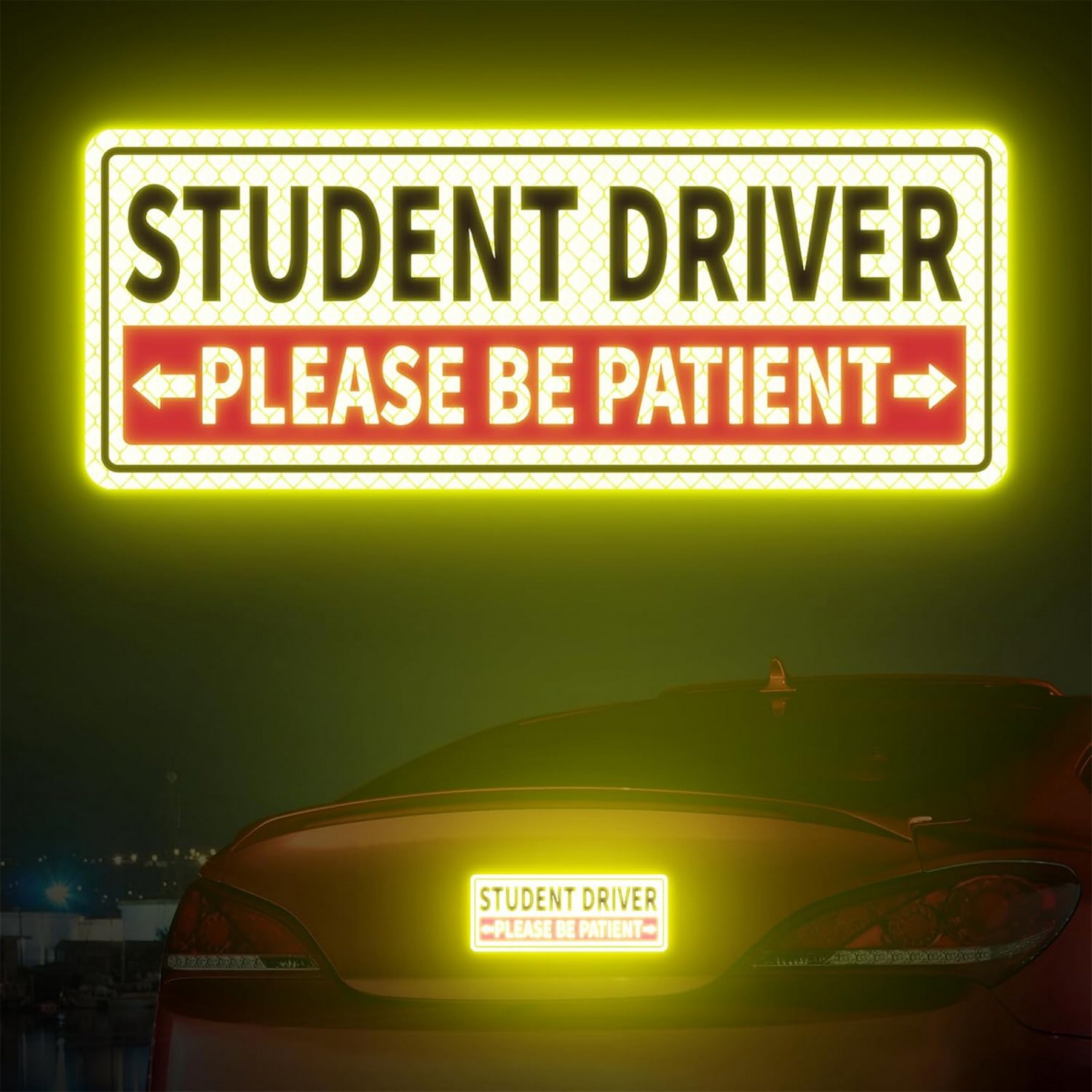 Reflective Custom Car Magnet Sign