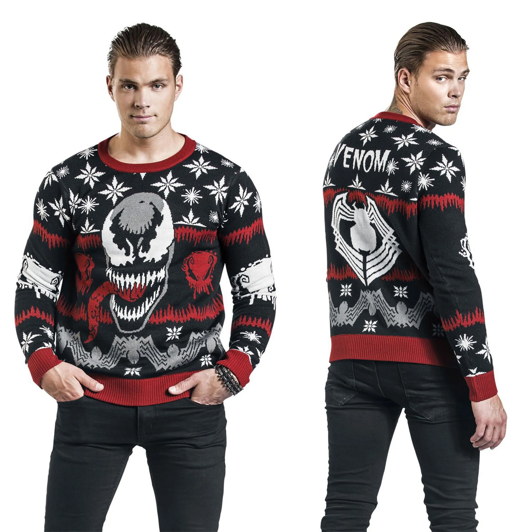 Festive Graphic Knit Holiday Sweater