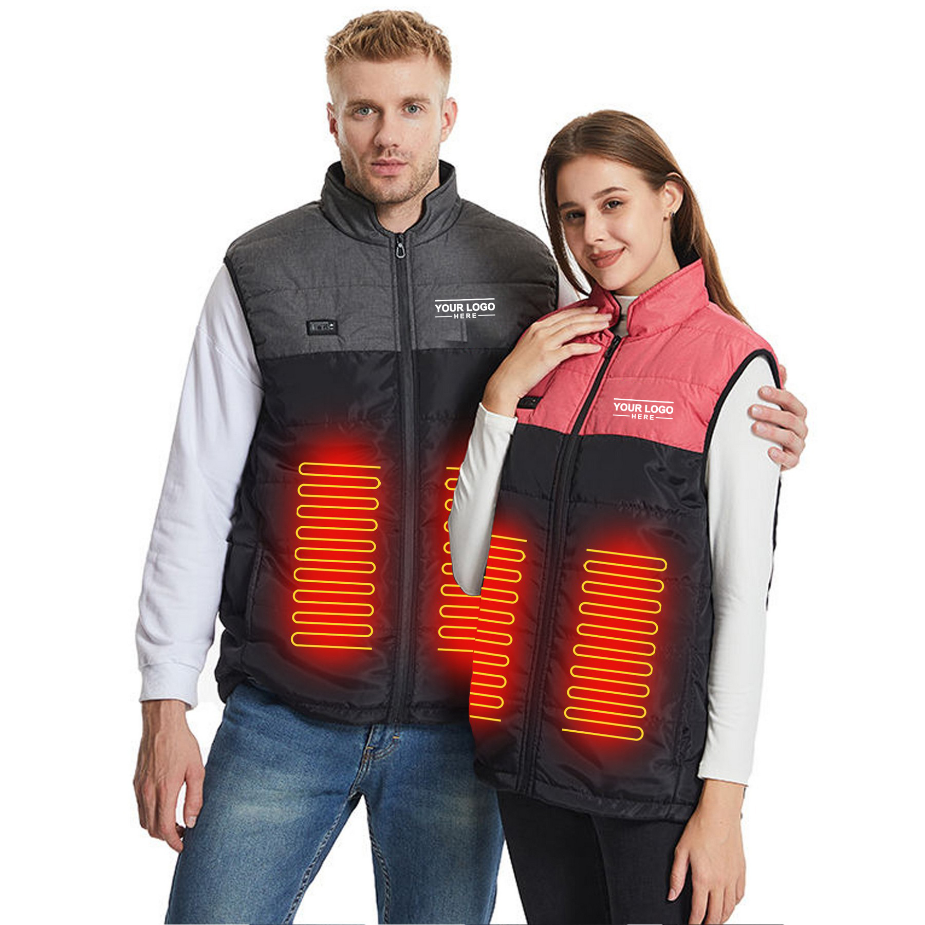 Electric Heated Vest with Multiple Heating Zones