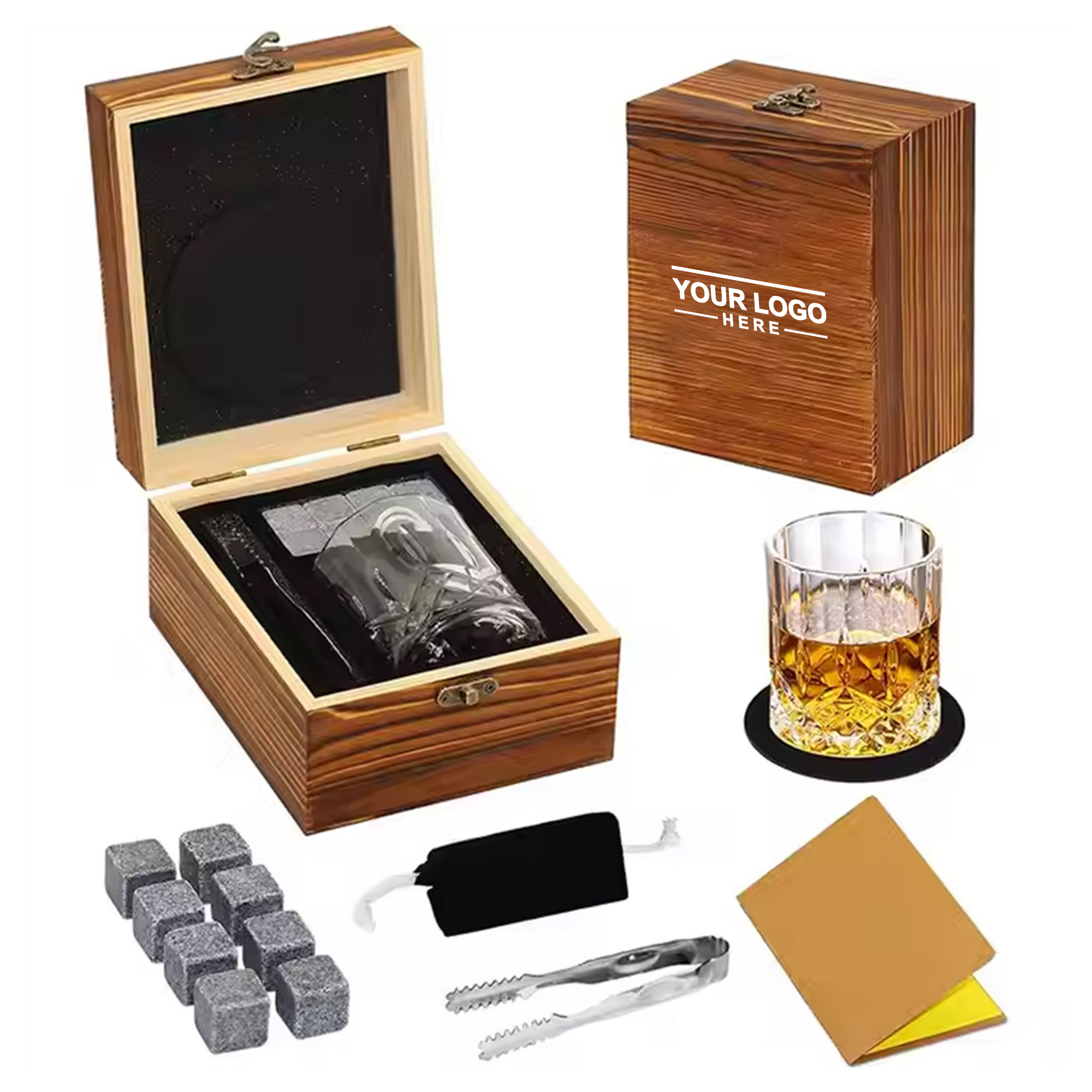 Whiskey Stone and Glass Gift Set