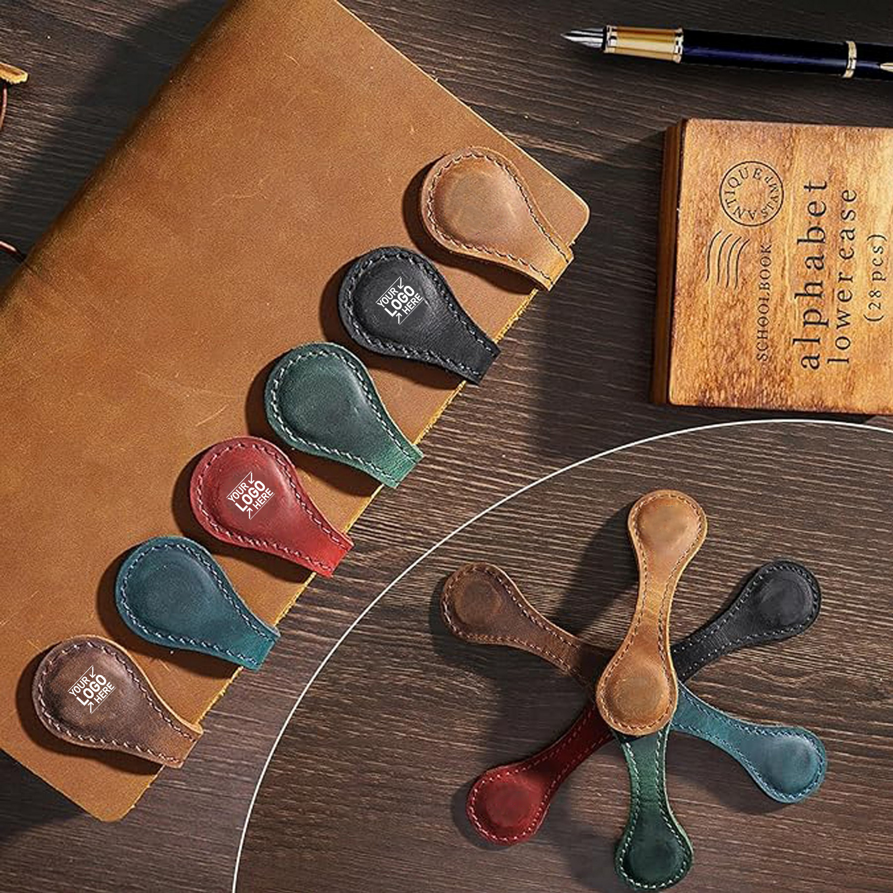 Leather Magnetic Bookmark Clips